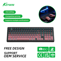 Clavier mécanique Keywin K98 personnalisé avec logo gravé au laser, trois modes, RGB, gravure latérale, échangeable à chaud, pour jeux sur ordinateur portable