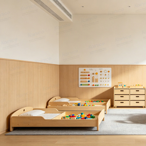 Ensemble de meubles pour bébé Montessori écologiques, sûrs et durables Kainice, lit de bébé en bois, lit pour tout-petit, <span class=keywords><strong>garderie</strong></span>, école maternelle - Product Image 1