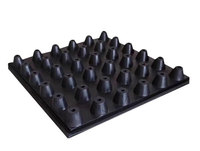 Almohadilla de Aislamiento Acústico y de Vibraciones de Goma para Pisos Flotantes, 500x500x50mm, Negra, para Hoteles/Salas de Computación