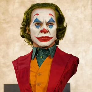 Busto del Joker de DC a Escala Real, Estatua de Resina Pintada a Mano con Sonrisa Sinistera, para Coleccionistas de Villanos - Product Image 1