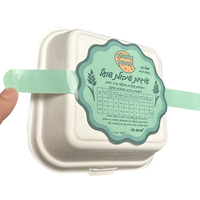 Autocollant de récipient de scellement de desserts alimentaires personnalisé personnalisé Fabricant d'étiquettes d'emballage autocollant résistant aux rayures effet brillant