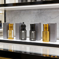 Flacon en verre vide de luxe personnalisé pour parfum et huile essentielle, style arabe, 3ml/6ml/12ml, pour Oud Attar, écologique