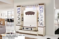 Table TV d'angle moderne pour la maison, en verre et bois, support TV pour salon