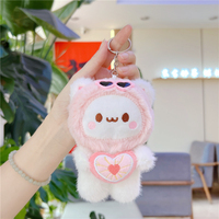 Joli ours en peluche doux, porte-clés lumineux, accessoire de sac, poupée de mariage pour filles