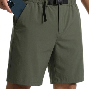 Workout Men Ombre Design Shorts Quick Dry Men Gym Sports with Side Pocket Double Anti-lighting Double <b>Layer</b> Shorts - Product Image 1