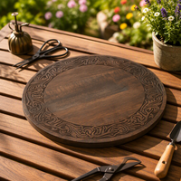 Plateau tournant en bois d'acacia pour table, planche à charcuterie pivotante à 360° °   Plateau tournant Lazy Susan pour comptoir