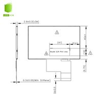 Innolux "" 480x27 2 ، AT043TN25 V.2 شاشة تحكم طرفية بوصة