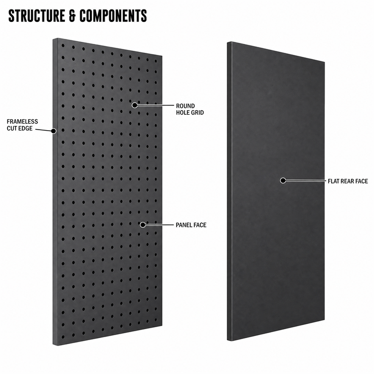 JH-Mech Pegboard Wall Panels Easy Installation Powder Coated Steel ...