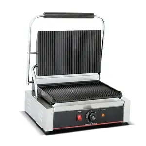 Best Selling Electric Smokeless Single Plate Grill Sandwich Hamburger Maker Panini Toaster Grill