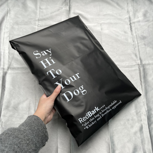 Custom Matte Black Biodegradable Poly Mailers White Printed Waterproof Self Seal Shipping Bags Pet Dog Boutique Brand - Product Image 5