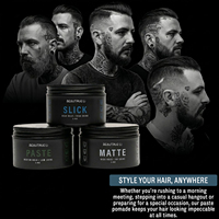 Kit Coiffant Marque Blanche : Cire, Pommade, Pâte Coiffante, Argile Mate, Gel Coiffant Bio, Spray au Sel Marin