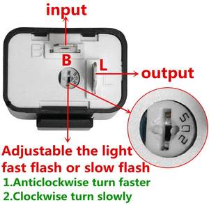 Indicador <span class=keywords><strong>LED</strong></span> para motocicleta apto para Honda 2014-2019, etc. Indicador <span class=keywords><strong>LED</strong></span> ajustable de 2 pines y 12V para motocicleta, relé intermitente de señal de giro - Product Image 3