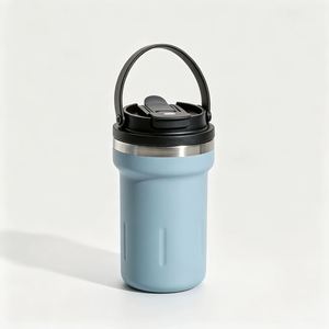 Gobelet isotherme en acier inoxydable de 16 oz, tasse à café avec poignée de transport, couvercle rabattable, performance thermique de 6 à 12 heures, portable, pour l'extérieur - Product Image 2