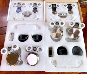 Sistema a rulli in acciaio inossidabile per ruota scorrevole in vetro rinforzato - Product Image 4