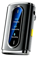 SHUNQI Enregistreur vocal IA portable à clipser sur micro-cravate, Dictaphone à transcription en temps réel pour réunions, entretiens, conférences