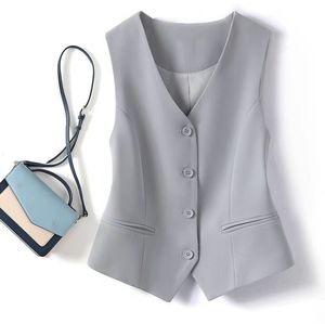 Nouveau <span class=keywords><strong>Gilet</strong></span> de Costume pour Femme Printemps et Automne 2025, <span class=keywords><strong>Petit</strong></span> <span class=keywords><strong>Gilet</strong></span> <span class=keywords><strong>Court</strong></span> et Ajusté Sans Manches - Product Image 6