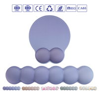 Tapis de Souris Gaming Personnalisable Motif Dessin Animé Violet Dégradé avec Repose-Poignet en Mousse à Mémoire de Forme pour PC, Base Antidérapante en PU – Idéal Bureau et Domicile