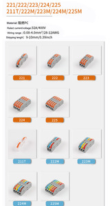 Universal <b>Quick</b> Splice <b>Connectors</b> 1P Two-Core Push-in Wire Terminals for 0.75-2.5mm2 LED Power Electric Wire Copper Contact - Product Image 4