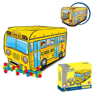Tente de jeu pour enfants à 5 thèmes avec piscine à balles de 50 balles, design camion de police, camion de pompiers, hamburger, autobus scolaire, maison de jeu intérieure et extérieure - Product Image 5