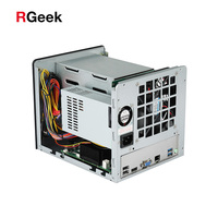 Boîtier NAS RGeek Custom NAS04A J1900 4 baies 3,5 pouces HDD Hot Swap Drive Mini PC NAS Serveur de stockage IPFS Ordinateur