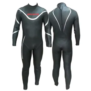 5mm erkekler neopren su geçirmez triatlon Wetsuits pürüzsüz bir cilt kadın tek parça sörf kıyafeti geri fermuar tüplü dalgıç kıyafeti