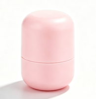 Conteneur à gloss à lèvres rond vide portable de 10 ml, pot à gloss à lèvres rose en ABS pour l'emballage de maquillage cosmétique