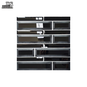 Belved Edge, diseño moderno, espejo, mosaico de vidrio, estilo parquet, azulejos de pared de vidrio de colores para baño, cocina, gráfico de salpicaduras traseras - Product Image 2