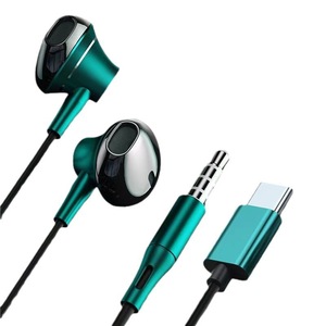 Auriculares internos metálicos con cable tipo C, controlador dinámico con micrófono para Apple, Huawei, Android, sonido de graves de 3,5 mm - Product Image 2