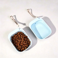 Bouteille d'eau portable 3 en 1 pour animaux de compagnie, anti-fuite, distributeur d'eau de voyage pour chien avec rangement pour nourriture et boîte à sacs à déjections intégrée