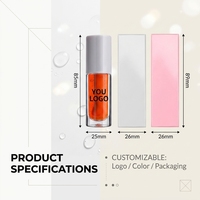 Gloss à lèvres personnalisé avec logo privé, vegan, mat, anti-adhésif, hydratant, brillant, imperméable, rouge à lèvres liquide