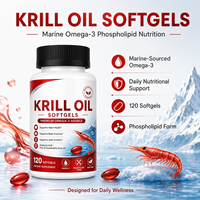 Huile de Krill Formule Personnalisée Directement de l'Usine avec CoQ10 – Gélules d'Huile de Krill pour la Santé Cardiovasculaire