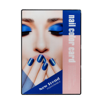 Buku warna pemoles Gel 300 profesional dengan ujung kuku polos akrilik grafik Pemoles kuku buku tampilan untuk praktek