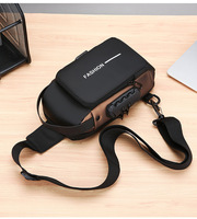 Sac de poitrine imperméable et tendance pour homme avec port USB et fermeture éclair antivol pour une utilisation quotidienne et en extérieur