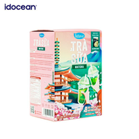 Thé au lait Matcha crémeux classique thé à bulles asiatique hypocalorique fromage cristal Boba boîte en carton emballage pour des ingrédients parfaits