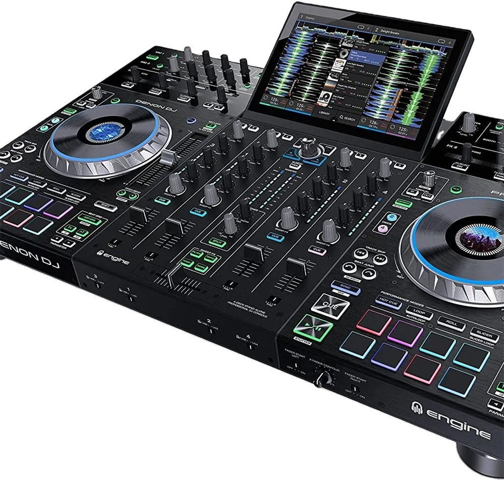 Denon DJ PRIME 4 | 4 Deck Standalone Smart DJ Console / Serato DJ Controller with Built In 4 Channel Digital Mixer and 10-Inch T