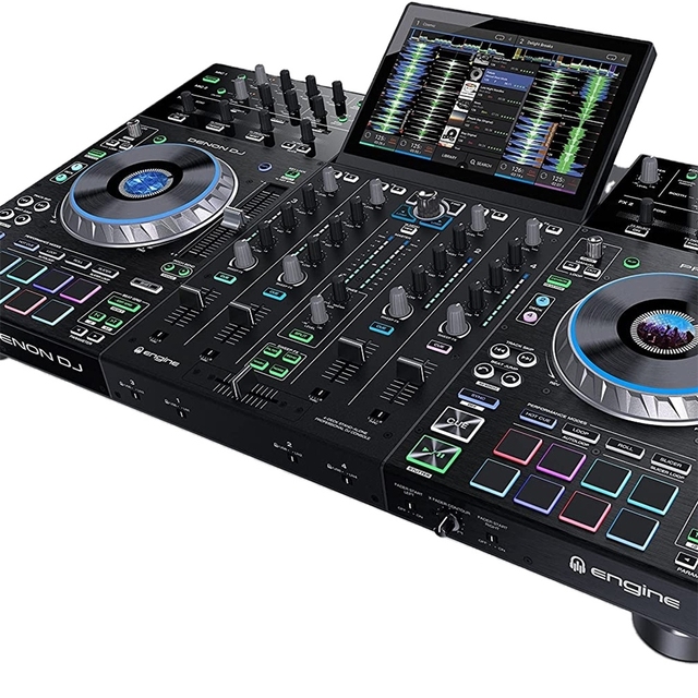 Denon DJ PRIME 4 | 4 Deck Standalone Smart DJ Console / Serato DJ Controller with Built in 4 Channel Digital Mixer and 10-Inch T