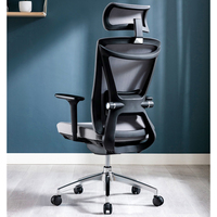 Silla de Oficina Ejecutiva Giratoria Económica, Silla Ergonómica de Tela para Oficina en Casa, Altura Ajustable, Reposabrazos Ajustables, Base Cromada