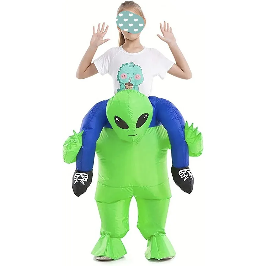 Populaire Halloween Kostuum Opblaasbare Uitbarsting Alien Aufblasbar Kostuum Halloween Opblazen Kostuums Voor Volwassen Kinderen Cosplay