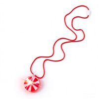 Collier lumineux LED en forme de bonbon à la menthe, à piles, durable, pour fêtes de Noël, fournisseur en gros pour adultes