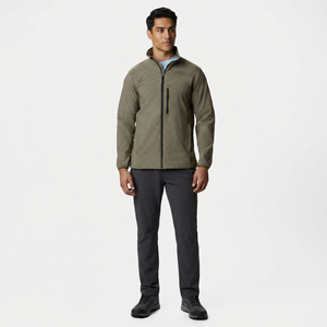Veste Softshell Tendance pour Homme – Style Décontracté Automne, Respirante, Design Uni, Col Montant, Fermeture Éclair à Capuche pour un Look Urbain - Product Image 1
