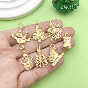 จี้คริสต์มาสโลหะผสมทองคำรูปทรงต่างๆ สำหรับทำเครื่องประดับ DIY - Product Image 2