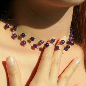 Colgante de bola chapado en oro de 18 quilates de acero inoxidable para mujer, Gargantilla IP impermeable, collar de cadena a la moda - Product Image 6