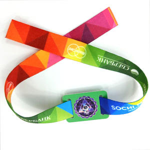 이벤트 티켓 1K 인쇄 사용자 정의 Cashless 조절 패브릭 <span class=keywords><strong>RFID</strong></span> 팔찌 NFC - Product Image 6