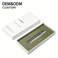 Caja de Embalaje de Perfume Personalizada, Caja de Regalo Rígida de Lujo de Dos Piezas con Tapa y Base, Inserto de Esponja, Algodón Perlado, Impresión en Papel Especializado Personalizado