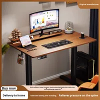 Bureau Électrique Réglable en Hauteur pour la Maison, Bureau d'Étude en PVC, Bureau d'Ordinateur Ajustable, Table de Gaming, Poste de Travail de Bureau, Design Minimaliste