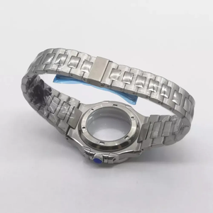 Vente en gros de boîtiers de montres personnalisés en acier inoxydable argenté de 40 mm, verre saphir, bracelet étanche, modèle 2067, 30 g - Product Image 2