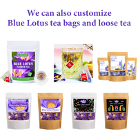 Sachets de thé au lotus bleu de qualité supérieure avec logo personnalisé Thé entier séché à la fleur de lotus bleu de haute qualité