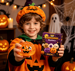 Boîte Mystère Squishy Halloween en Forme de Boulette, Design Original en TPR à Remontée Lente, Jouet Anti-Stress Sensoriel Surprise - Product Image 6