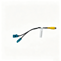 Adaptateur de câblage de caméra OEM pour voiture, connecteur FAKRA mâle/femelle, double RCA mâle, câble de rétrofit pour véhicule de 30 cm