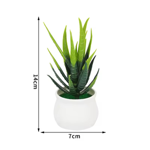 Nordic Style Artificial Green <b>Plant</b> Office Potted Living Room Balcony Desktop Decoration Fresh Green <b>Plant</b> Potted - Product Image 5